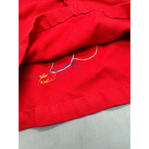 Vintage sassy by Miss Bea Savoy Baby Dress Red With Embroidered Ducks 3-6M READ - Picture 10 of 11